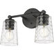 Ashli 2 Light 13.5 inch Matte Black Vanity Light Wall Light